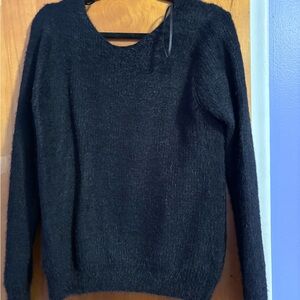 AKIRA Midnight Black Crew Neck Sweater